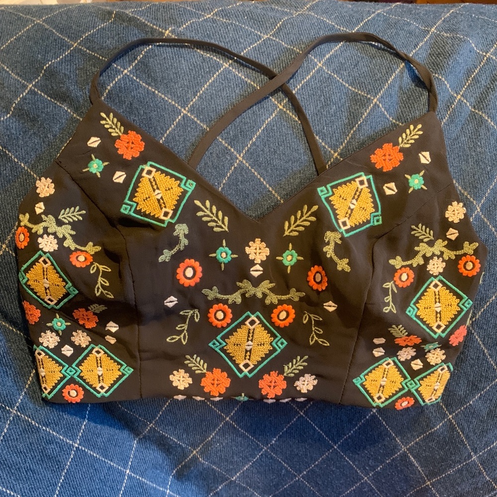 Floral bralette crop top